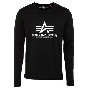 ALPHA INDUSTRIES Tričko  čierna / biela