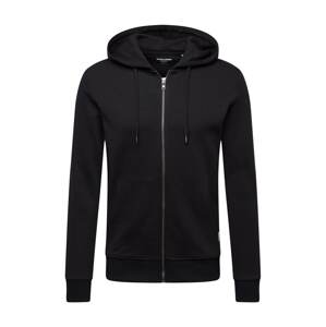 JACK & JONES Tepláková bunda  čierna