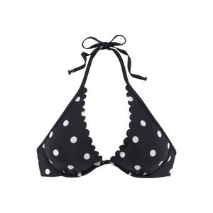 LASCANA Bikinový top  čierna / biela