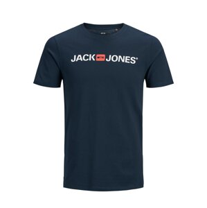 Jack & Jones Plus Tričko  námornícka modrá / melónová / biela