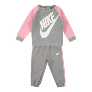 Nike Sportswear Joggingová súprava 'FUTURA'  sivá melírovaná / ružová / biela