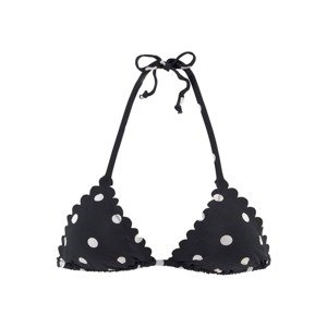 LASCANA Bikinový top  čierna / biela