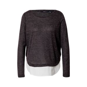 VERO MODA Sveter 'BIRGIT'  tmavosivá / biela