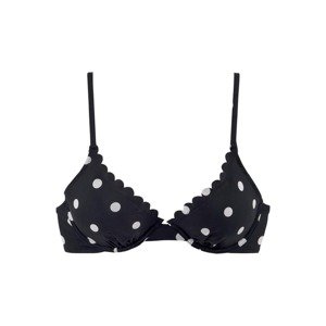 LASCANA Bikinový top  čierna / biela
