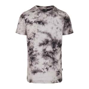 Urban Classics Tričko 'Black Tie Dye Tee'  čierna / biela