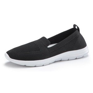 LASCANA Slip-on obuv  čierna