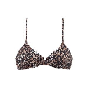 LASCANA Bikinový top 'Lexa'  hnedá / čierna