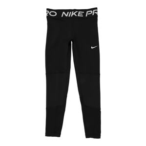 NIKE Športové nohavice 'Pro'  svetlosivá / čierna / biela