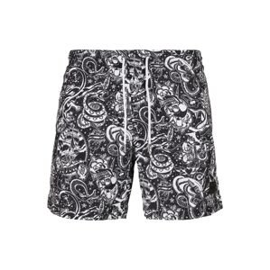 Urban Classics Plavecké šortky  čierna / biela