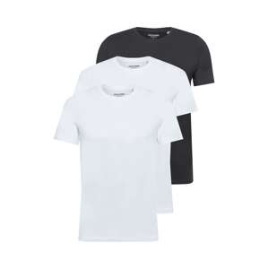JACK & JONES Tričko  čierna / biela