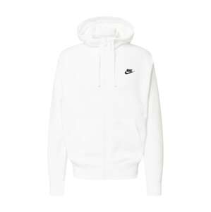 Nike Sportswear Tepláková bunda 'Club Fleece'  čierna / biela