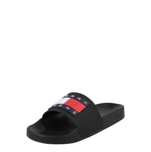 Tommy Jeans Plážové / kúpacie topánky 'Ess'  námornícka modrá / jasne červená / čierna / biela