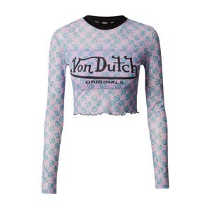 Von Dutch Originals Tričko 'Akela'  petrolejová / ružová / čierna