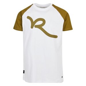 ROCAWEAR Tričko 'Bigs'  olivová / biela