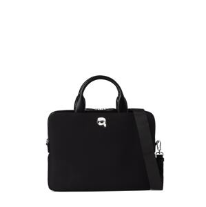Karl Lagerfeld Taška na notebook 'IKON'  čierna / biela