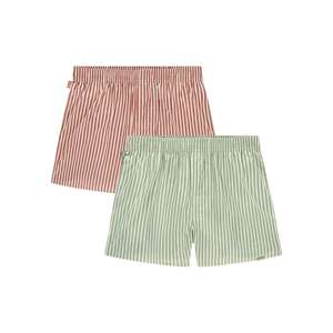 Pockies Boxerky  pastelovo zelená / červená / šedobiela