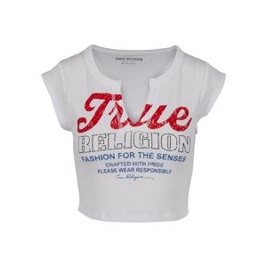 True Religion Tričko  modrá / tmavočervená / čierna / šedobiela