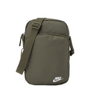 Nike Sportswear Taška cez rameno 'Heritage'  olivová / biela