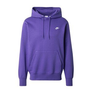 Nike Sportswear Mikina 'CLUB'  tmavofialová / biela