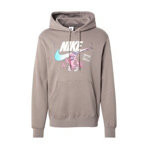 Nike Sportswear Mikina 'CLUB'  svetlomodrá / sivobéžová / svetloružová / biela