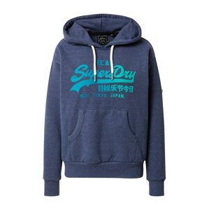 Superdry Mikina  tyrkysová / modrozelená / modrá melírovaná