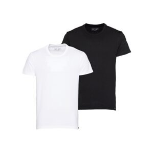 Lee Tričko 'TWIN PACK CREW'  čierna / biela