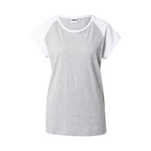 Urban Classics Tričko  sivá melírovaná / biela