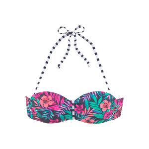 VENICE BEACH Bikinový top  tmavomodrá / zelená / fialová / ružová