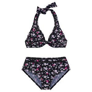 LASCANA Bikiny  ružová / čierna / biela