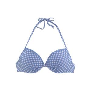 BUFFALO Bikinový top  svetlomodrá / biela