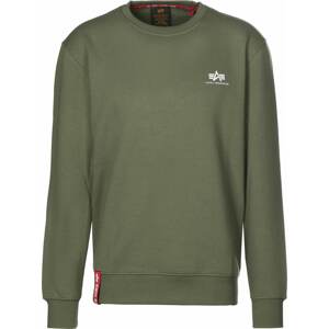 ALPHA INDUSTRIES Mikina  olivová / biela