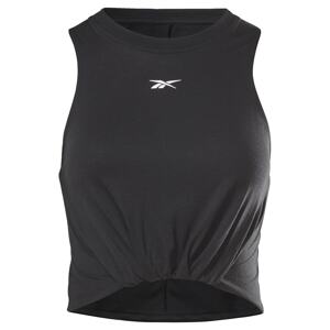 Reebok Športový top  čierna / biela