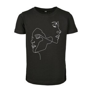 Mister Tee Tričko 'One Line'  čierna / biela