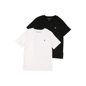 Calvin Klein Jeans Tričko  čierna / biela