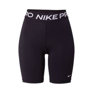NIKE Športové nohavice  čierna / biela