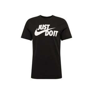 Nike Sportswear Tričko 'Swoosh'  čierna / biela