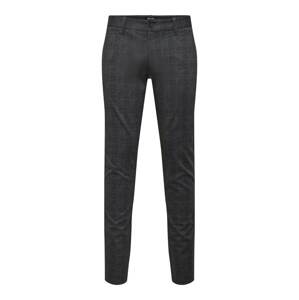 Only & Sons Chino nohavice 'Mark'  sivá / čierna melírovaná