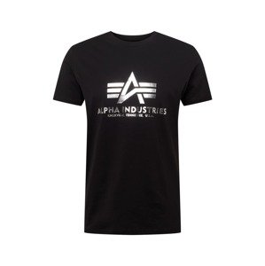 ALPHA INDUSTRIES Tričko  čierna / biela