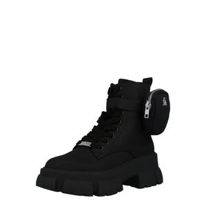 STEVE MADDEN Šnurovacie členkové čižmy 'Tanker'  čierna