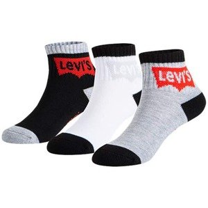 LEVI'S ® Ponožky  sivá melírovaná / červená / čierna / biela