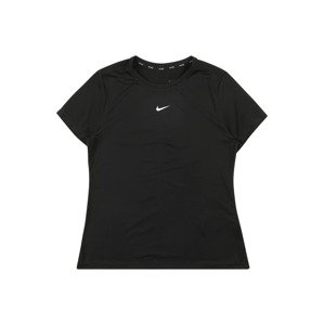 NIKE Funkčné tričko  čierna / biela