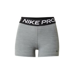 NIKE Športové nohavice 'Pro'  sivá melírovaná / čierna / biela