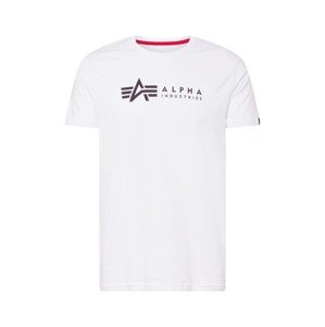 ALPHA INDUSTRIES Tričko  čierna / biela