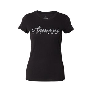 ARMANI EXCHANGE Tričko  čierna / biela