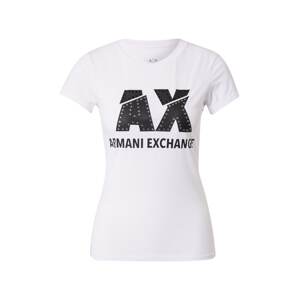 ARMANI EXCHANGE Tričko  čierna / biela