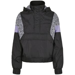 Urban Classics Prechodná bunda  fialová / čierna / biela