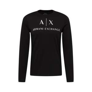 ARMANI EXCHANGE Tričko  čierna / biela
