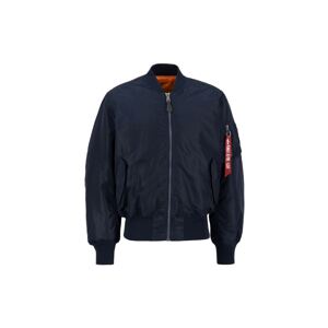ALPHA INDUSTRIES Prechodná bunda 'MA-1'  tmavomodrá / oranžová