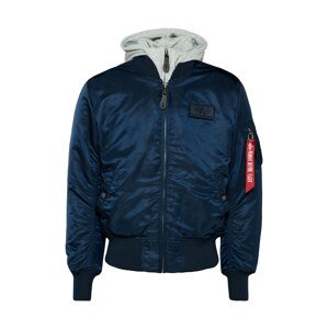 ALPHA INDUSTRIES Prechodná bunda 'MA-1 D-Tec'  tmavomodrá / svetlosivá / červená / čierna