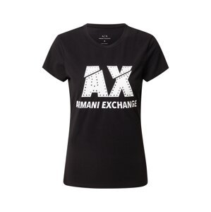 ARMANI EXCHANGE Tričko  čierna / biela
